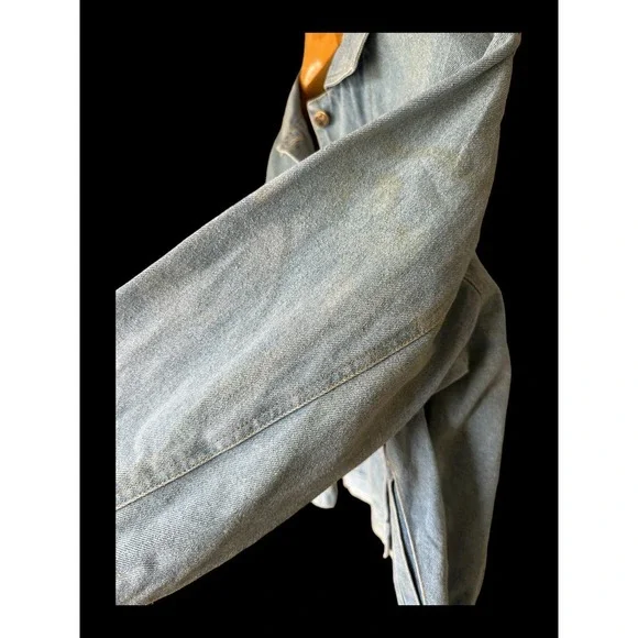 1980's Vintage Unisex Disney Mickey Mouse embroidered Medium Denim Jean Jacket - Picture 8 of 11